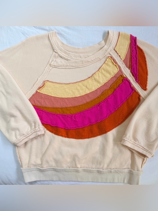 Anthropologie Tops - Anthropologie Daily Practice  Sweatshirt with Rainbow